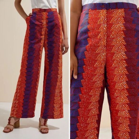 Anthropologie Pants - NWT Anthropologie x SIKA Abstract High Rise Wide-Leg Trousers | 10